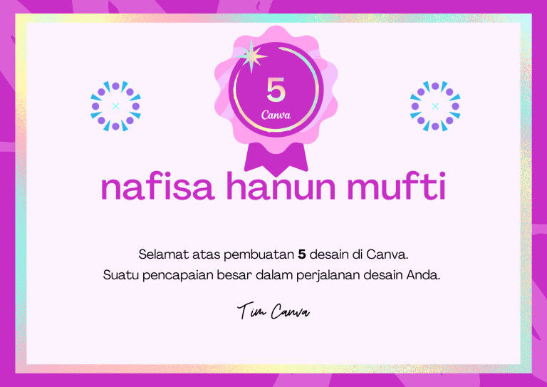 Lencana Pencapaian 5 Desain Canva